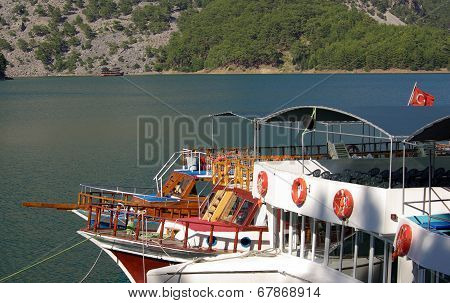 Ships At Berth In Oymapinar, Manavgat, Turkey