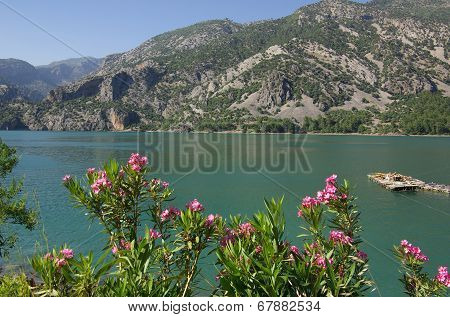 Panorama Oymapinar Dam Reservoir On The River Manavgat