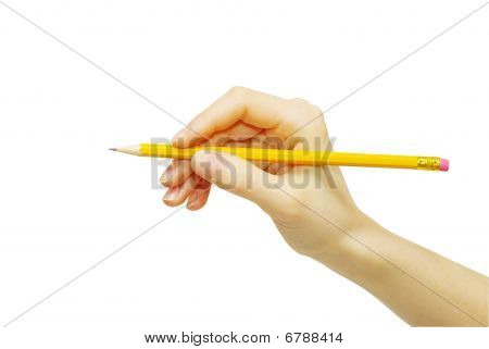 Crayon à la main