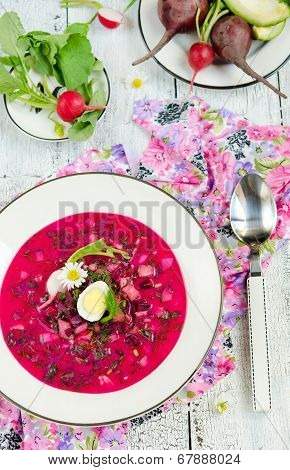 Cold beetroot soup