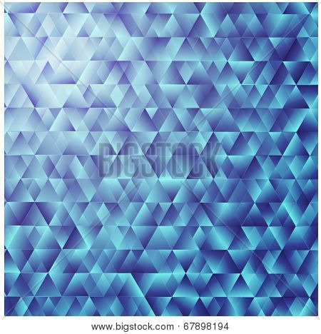 Blue triangular background  colorful mosaic