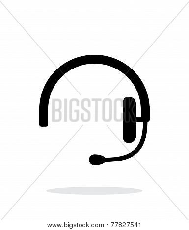 Headset icon on white background.