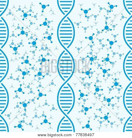 Dna Background With Molecules