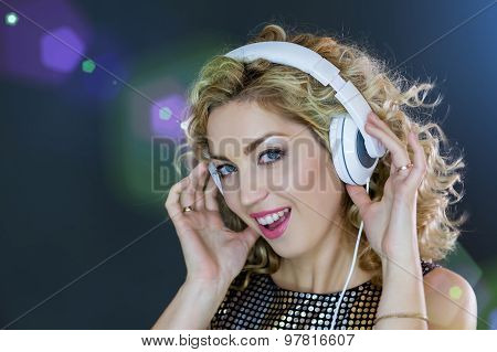 Pretty Woman Listening To Music
