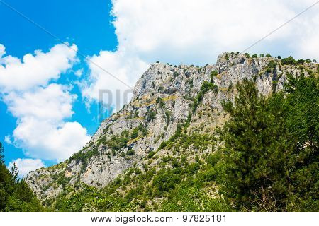 Eagle Eye Panoramic Viewpoint Up On The Cliff In Rhodope Mountains