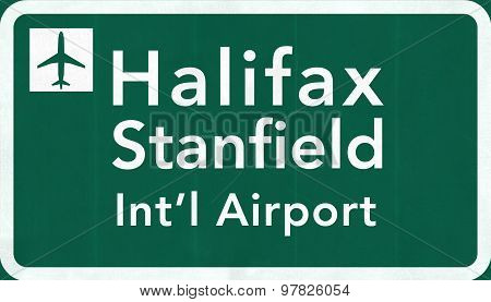 Halifax Stanfield Canada International Airport Highway Sign