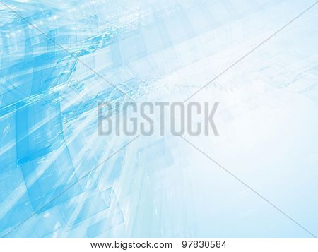 Abstract blue background design. Detailed computer graphics.