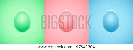 Bright Colorful Easter Eggs Isolated