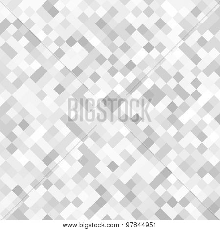 Grainy pattern composed of grey squares. Checkered vector background. 