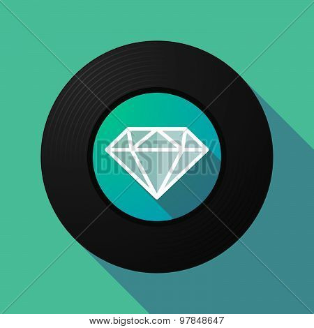 Vinyl Record With A Diamond