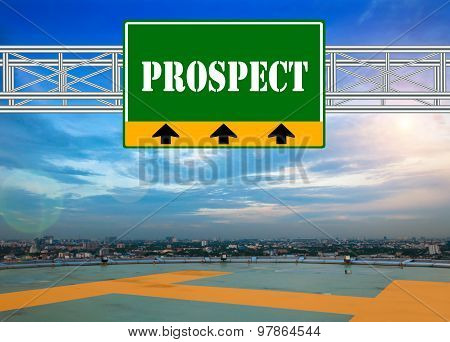 Green Route Sign Concept