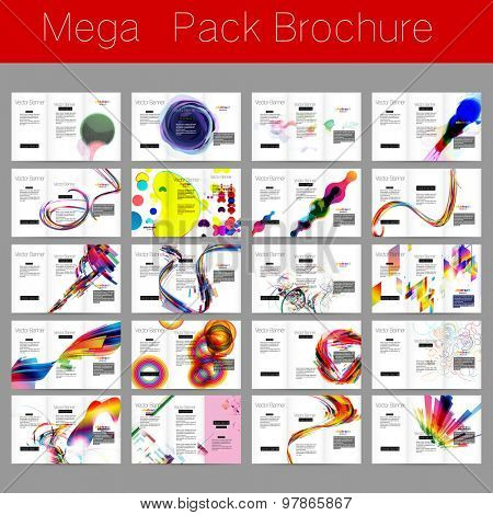Mega pack Brochure design template set