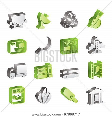 Simple Business and industry icons