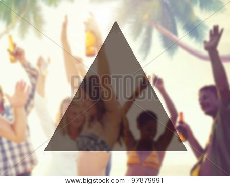Summer Togetherness Friendship Triangle Copy Space Concept