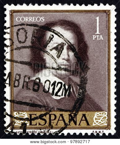 Postage Stamp Spain 1960 Immaculate Self-portrait, Painting By Murillo