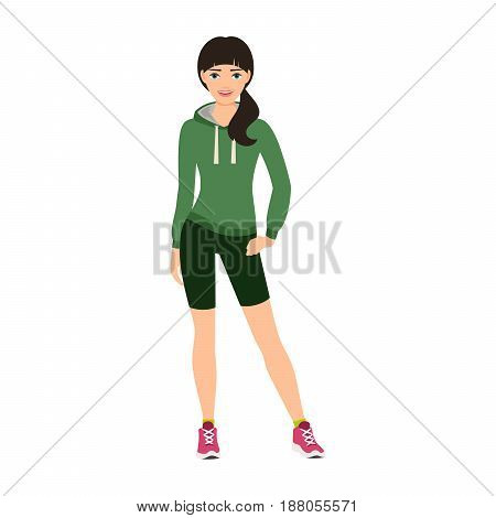 Smiling Girl In A Sweatshirt