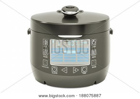 Automatic Multicooker 3D rendering isolated on white background