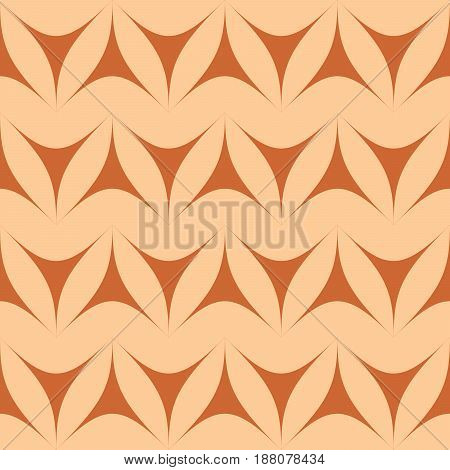 Brown geometric triangulars background. Curvilinear triangles. A symmetrical pattern. A seamless texture. Seamless geometric brown background.