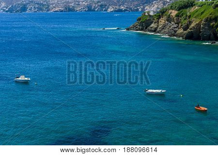 Gentle sea. Agia Pelagia. Crete Island. Greece.