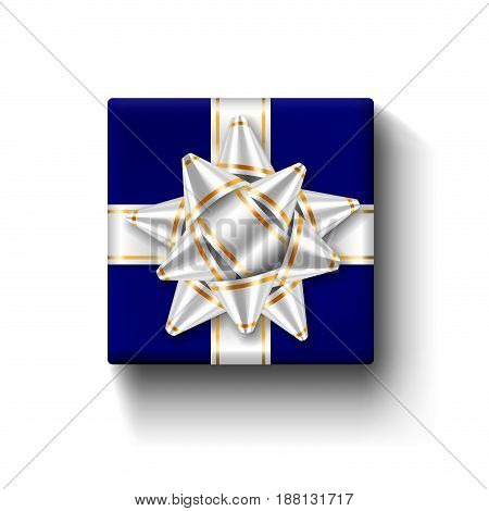 Gift Box Top View Isolated Vector Template