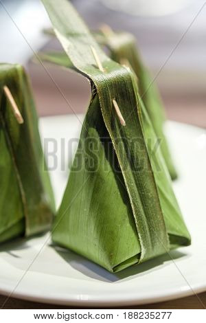 Kanom Sai Sai (steamed Flour With Coconut Filling)