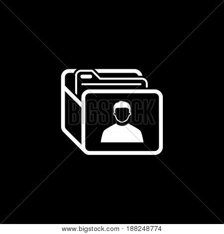 Customer Base Icon. Business Concept. Flat Design. Isolated Illustration.