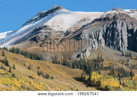 Autumn Scenery in the Rocky Mountains of Colorado