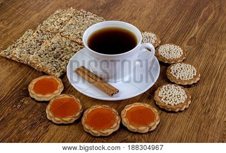 Cup Of Coffee And Cookies