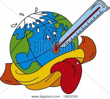 Illustrazione vettoriale del riscaldamento globale