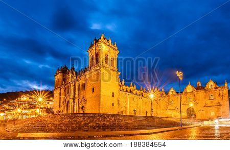 Cathedral Church Plaza De Armas Cuzco Peru