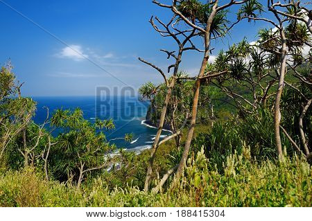 Stunning View Of Rocky Beach Of Pololu Valley, Big Island, Hawaii