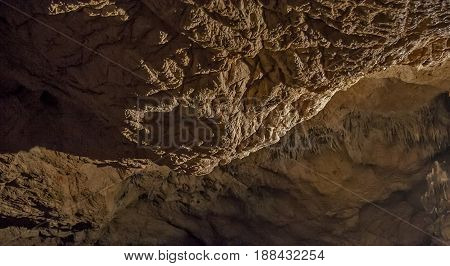 Caves and cave formations in the canyon of the river next to Bor in Serbia