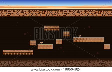 Collection stock game background ground style vector art