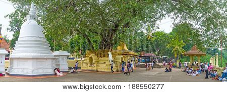 The Courtyard Of Buddhist Temple