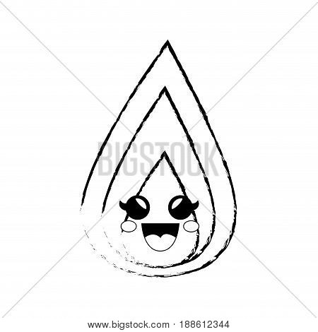 fire flamme cartoon smiley vector icon illustration graphic design