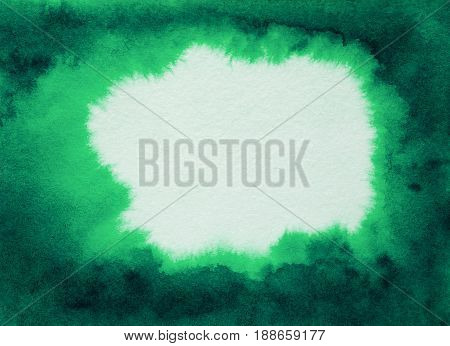 Watercolor abstract background with place for your text or design elements. Gradient green backdrop
