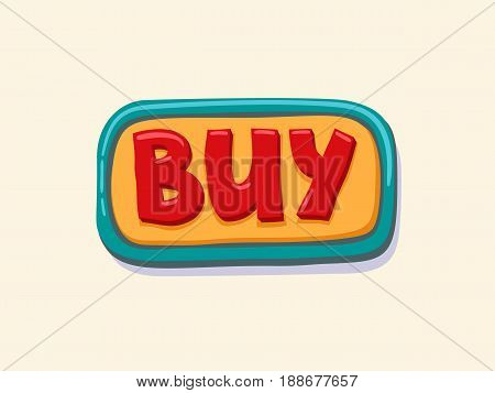 Buy. Hand drawn web button. internet button. vector illustration