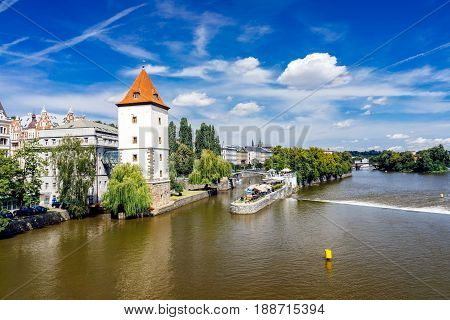 River Vltava  Prague Czech Republic