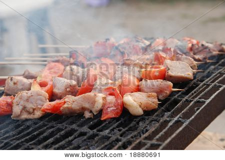 bliska z pieczenia kebab