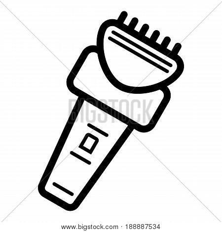 Electric razor vector icon. Black razor illustration on white background. Outline linear icon. eps 10