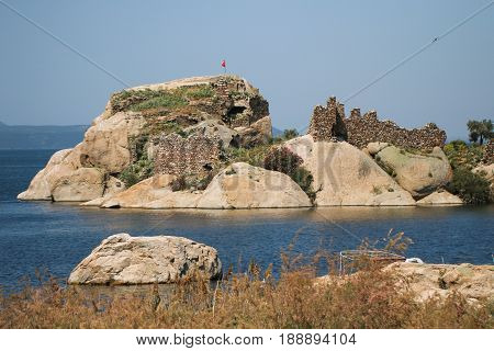 Salt Bafa Lake landscape with great nature - Mugla - Turkey. Latmos.