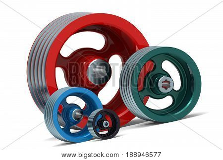 3d illustration of color sheaves isolated on white