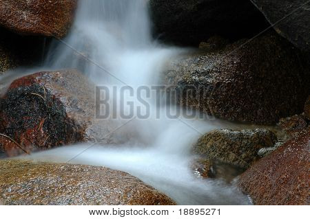 waterfall on the rocks