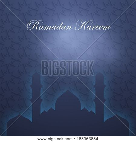 Ramadan kareem greeting card template. Stock vector