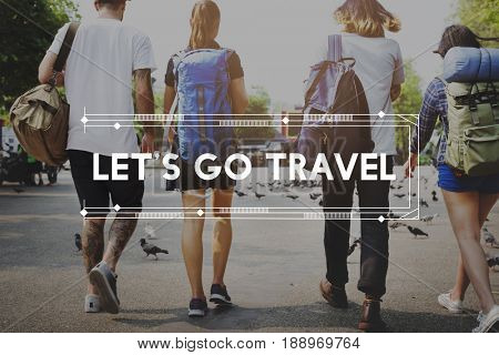 Young people travel adventure journey life