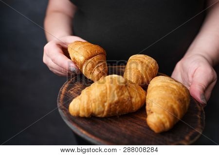 Sugar Addiction, Diet, Diabetes Prevention, Imbalanced Ration. Overweight Woman Eating Fattening Swe