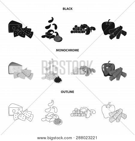 Vector Design Of Taste And Seasonin Sign. Set Of Taste And Organic   Vector Icon For Stock.