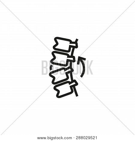 Pain Syndrome Line Icon. Spine, Back Pain, Scoliosis. Orthopedics Concept. Can Be Used For Topics Li