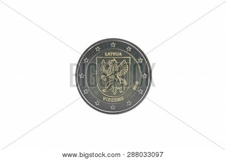 Commemorative 2 Euro Coin Of Latvia Issued In 2016, Dedicated To Vidzeme, First Of The