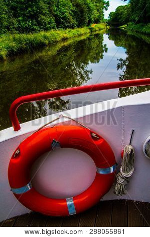 Canal Between Digoin And Roanne In The Drill In The Loire